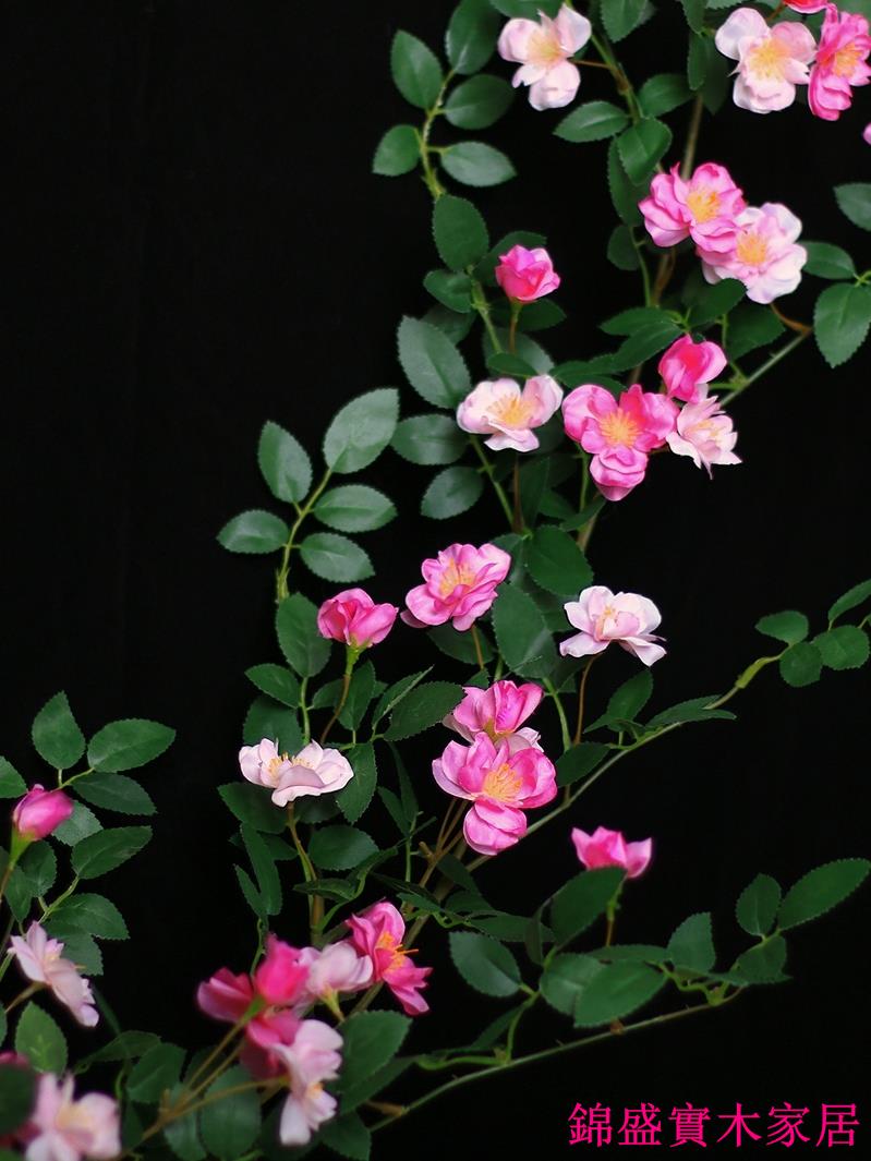 開立發票 花藤 仿真花藤 假花 人造花 裝飾藤條 婚慶裝飾條 管道裝飾 仿真花仿真花薔薇花藤條 高仿藤蔓 婚慶裝飾花藤薔薇花假花裝飾壁掛藤條jj11029