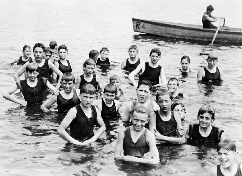 Posterazzi: Boy Scout Camp C1919 Nboy Scouts Swimming At Camp Ranachqua ...