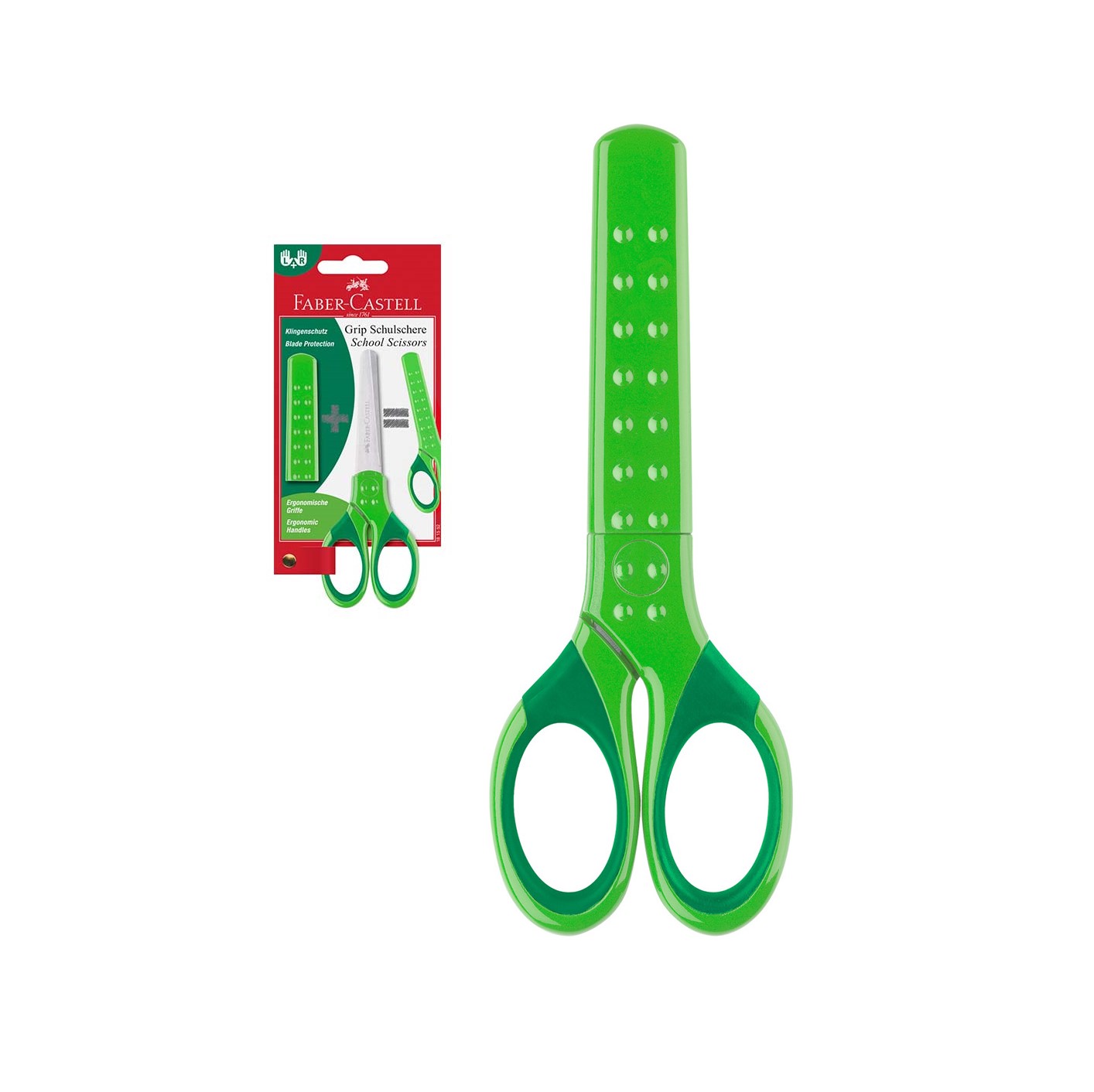 Faber-Castell 181550 Grip School Scissors - Red