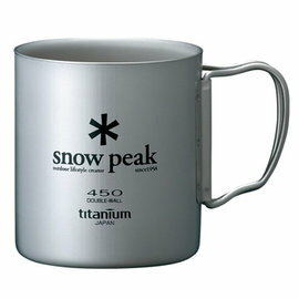 ├登山樂┤日本Snow Peak 鈦金屬雙層杯折疊把手 450ml # MG-053R