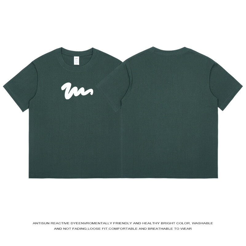 【喜挖】夏季新款純棉塗鴉印花短袖男寬鬆圓領青少年上衣t恤休閒白色衣服 0