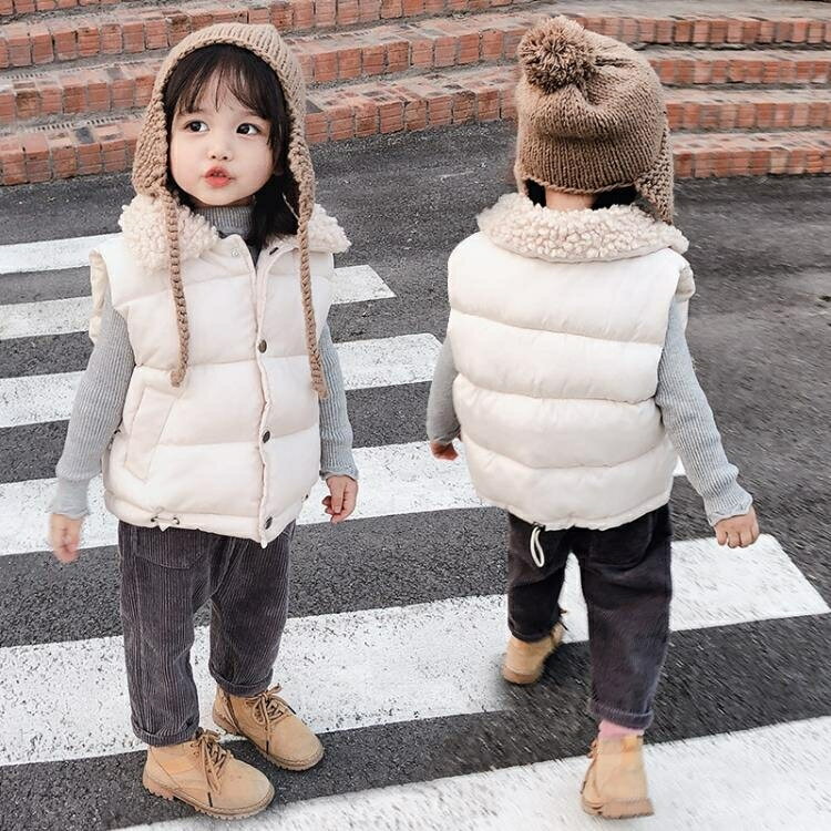 兒童棉背心秋冬裝加厚男童女童寶寶羽絨棉馬甲中小童保暖棉服外套