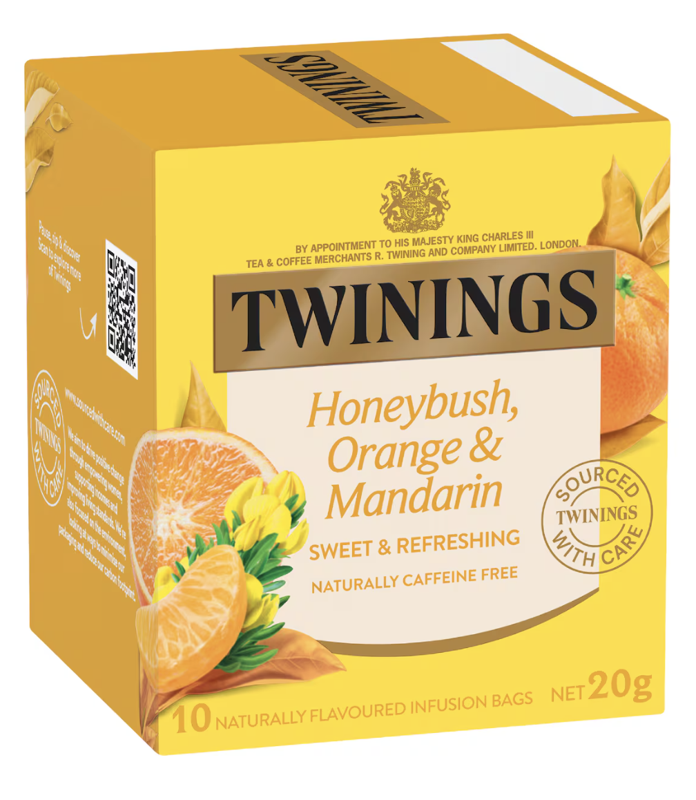 Twinings 唐寧 Honeybush Mandarin Orange 蜜樹柑橘茶 10包/盒 獨立茶包 盒裝花草茶