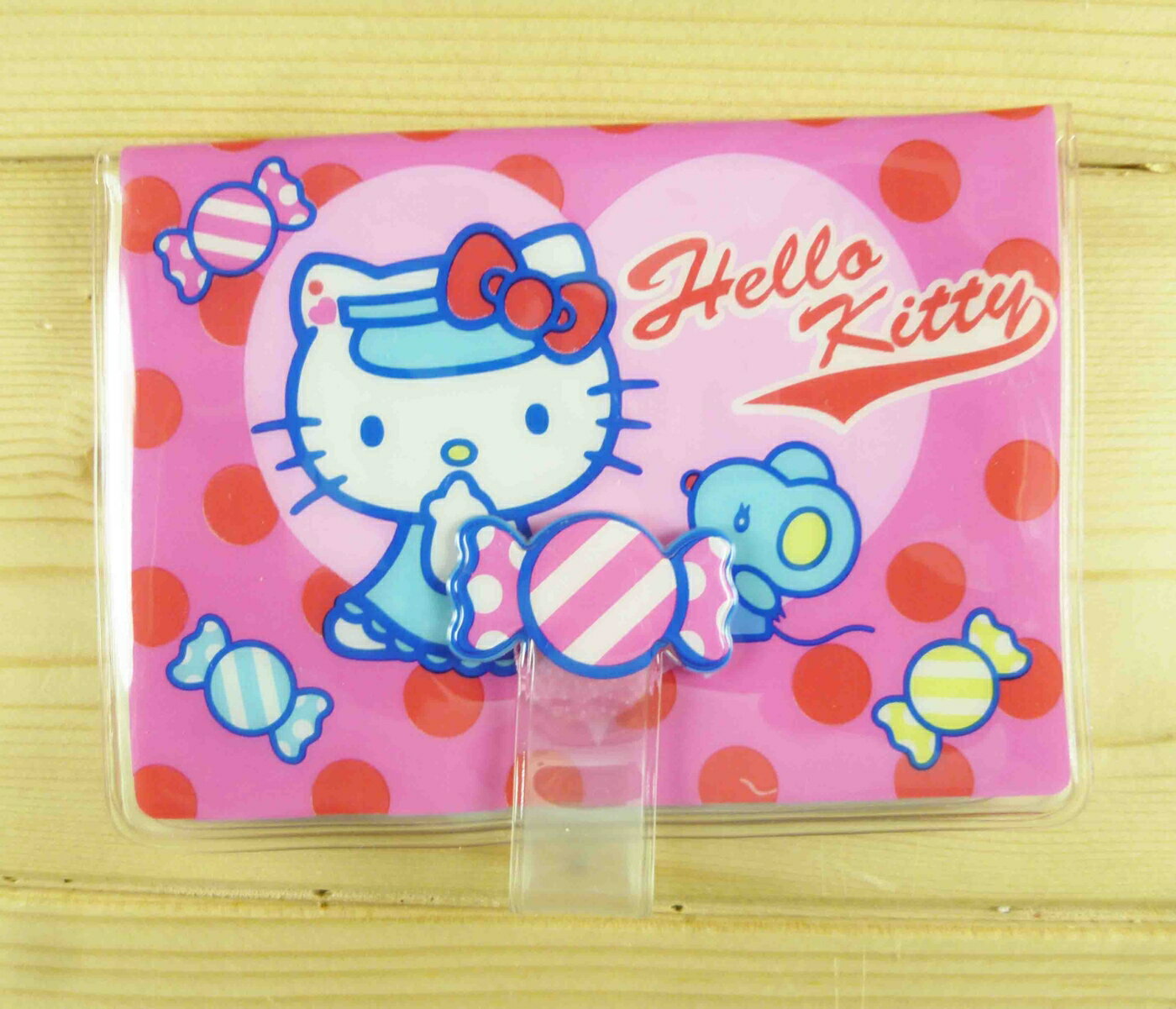 【震撼精品百貨】Hello Kitty 凱蒂貓 KITTY證件夾-粉糖果 震撼日式精品百貨