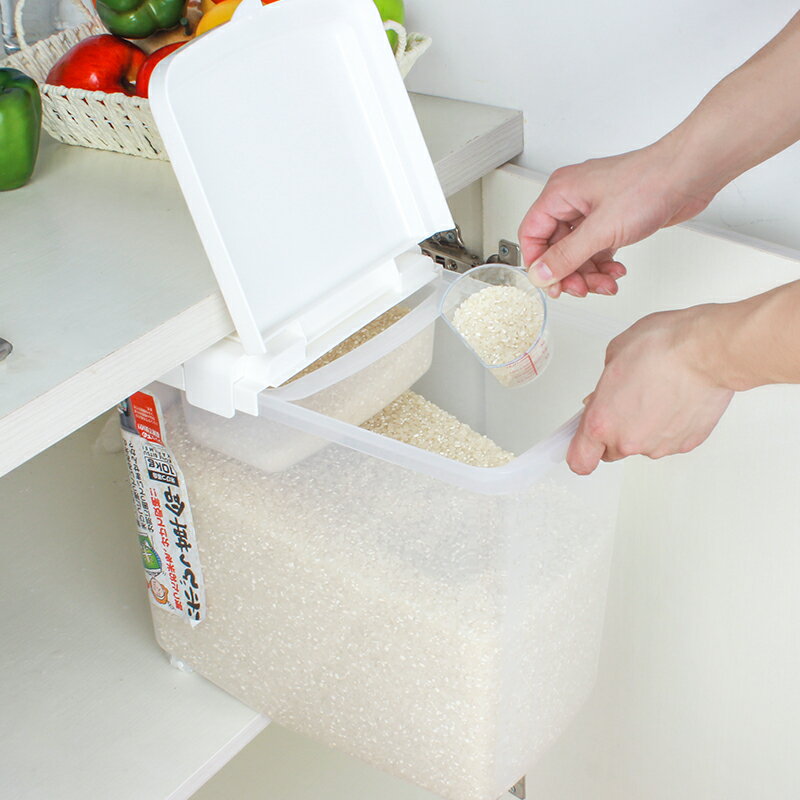 密封儲米桶家用防潮保鮮嵌入式廚房塑料帶蓋存米缸5kg