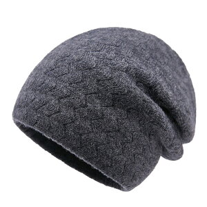毛帽羊毛針織帽-純色毛線波浪紋防寒男帽子5色73wj22【獨家進口】【米蘭精品】