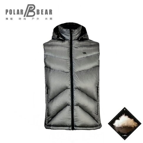 【POLAR BEAR】男超輕鵝絨保暖背心-16V04 0