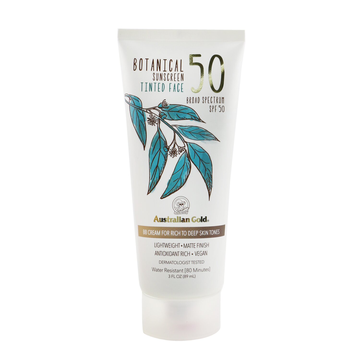 金色澳洲 Australian Gold - 防曬霜 SPF 50 有色面部 BB 霜 - 濃至深