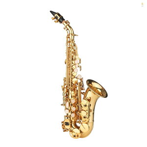 APP下單享點數9%｜Yohi Bb Soprano Saxophone 金漆黃銅薩克斯, 帶樂器盒喉舌頸帶清潔布刷, 適合音樂家初學者