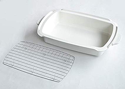 日本 烤盤 陶瓷深鍋連蒸架 白色深鍋 附送不銹鋼蒸架 Bruno BOE026-DPOT 加大版方便製作各類蒸物