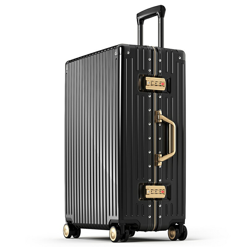 優樂悅~行李箱2021年新款拉桿箱女鋁框結實耐用24寸男旅行登機密碼皮箱子 行李箱 箱子