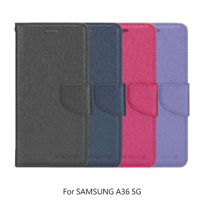 XIEKE SAMSUNG 三星 Galaxy A36 5G 月詩蠶絲紋皮套 磁扣 可站立 可插卡 保護套 手機套 側翻皮套 翻蓋皮套