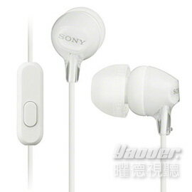 【曜德↘狂降】SONY MDR-EX15AP 白色 線控支援智慧型手機 ★送收納盒★