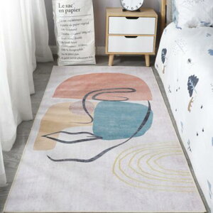 地墊 臥室床邊地毯北歐定制房間簡約ins加厚可愛少女可睡可坐家用地墊--極有家創意生活館