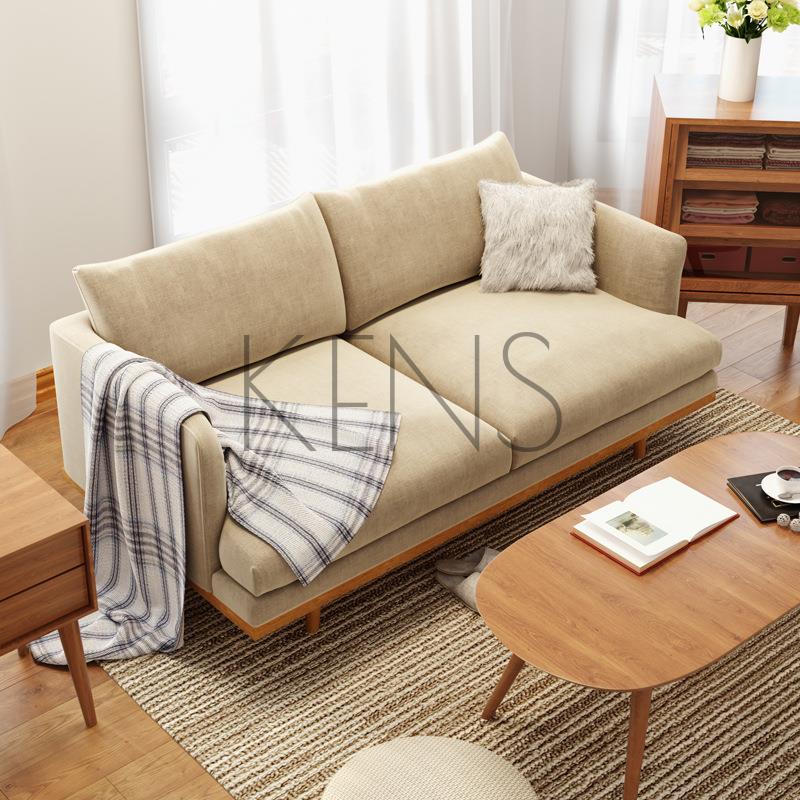 【KENS】沙發 沙發椅 北歐侘寂風布藝小戶型北歐小清新現代簡約直排雙人二人位客廳沙發