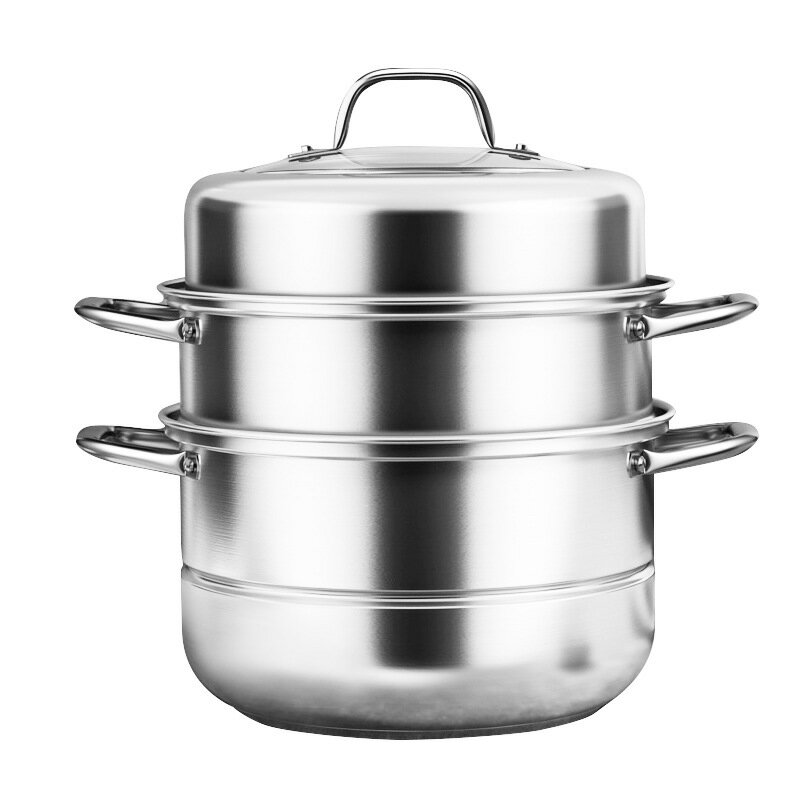 不銹鋼蒸鍋304食品級家用加厚多層蒸魚鍋蒸煮一體鍋具