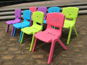 加厚兒童塑料靠背椅子寶寶學習椅幼兒園課桌椅安全小凳子板凳1入