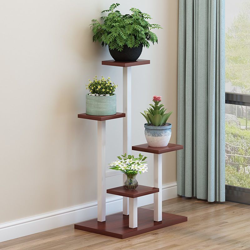 陽台鐵藝花架子客廳裝飾花盆架綠蘿落地式花架室內多層鋼木置物架 幸福驛站