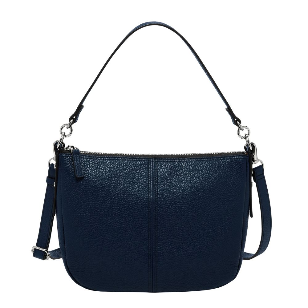 送禮首選 ★ 【FOSSIL】Jolie 真皮新月斜背包-藍色 ZB7716545【 美國時尚品牌 】 附防塵袋+提袋