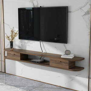 置物架 置物櫃 實木生態板客廳臥室電視櫃現代簡約壁掛式機頂盒路由器置物架