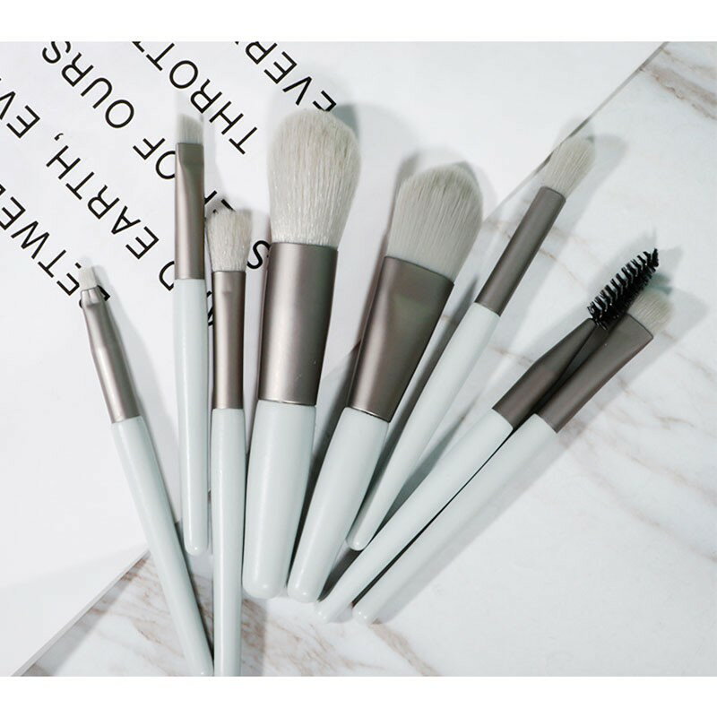 迷你8件刷具【G041】台灣出貨 居家  旅行刷具組 隨身刷具 迷你旅行化妝刷套裝 超柔軟學生眼影腮紅隨身全套化妝刷 3