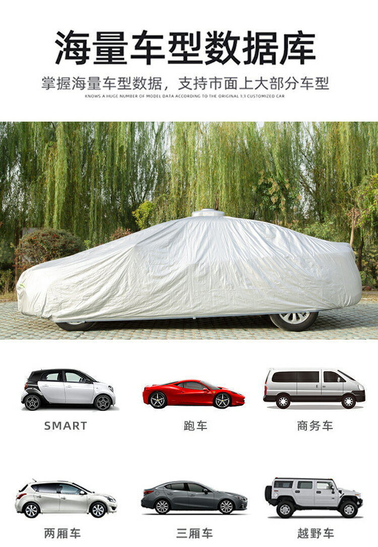 全自動車衣車罩智能遙控SUV越野轎車通用防曬防雨汽車車套遮陽罩 7