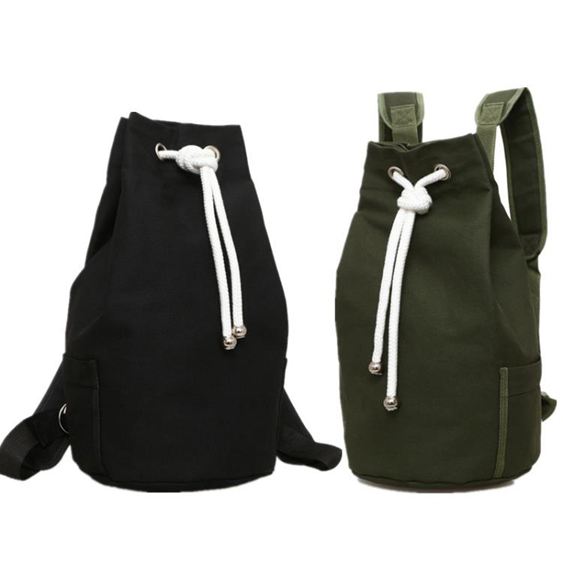 新款潮帆布包男包水桶包雙肩包運動大容量健身包水桶籃球包