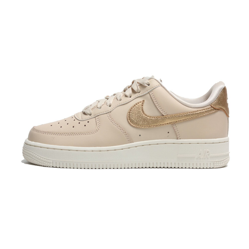 滿額最高折300】NIKE 休閒鞋AIR FORCE 1 07 ESS TRND 卡其金勾皮革女