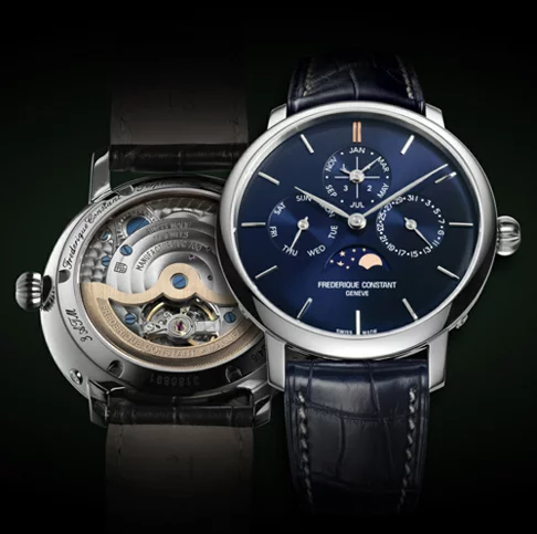 CONSTANT 康斯登 Manufacture系列超薄萬年曆腕錶(FC-775NSP4S6)-42mm-藍面皮革【刷卡回饋 分期0利率】【APP下單22%點數回饋】