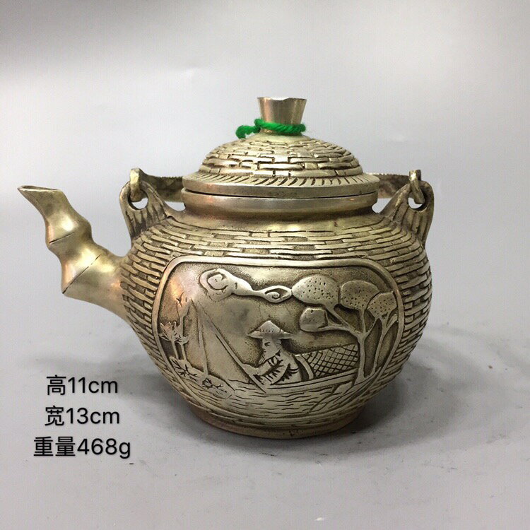 新品古玩銅器收藏姜太公釣魚壺酒壺茶壺手提水壺工藝品擺件| 協貿國際日用品生活9館| 樂天市場Rakuten