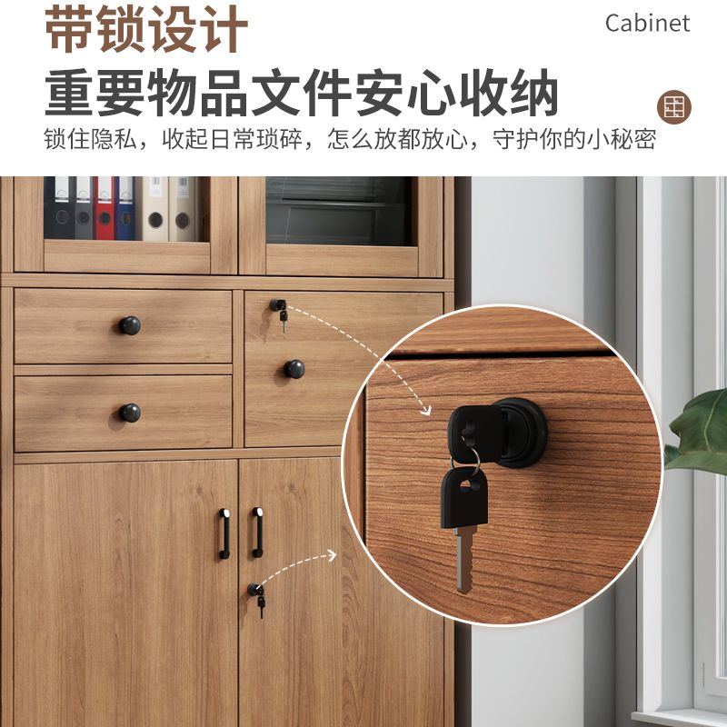店長推薦 免運 檔案櫃檔案櫃辦公室收納櫃隔斷資料櫃家用木質儲物櫃落地櫃子書櫃 可開立發票
