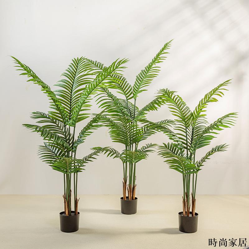 免運 附發票 工廠直銷 模擬樹 模擬擺件 綠植跨境專供模擬散尾葵 大型模擬樹鳳尾葵植物盆景綠植居家客廳裝飾WW0720