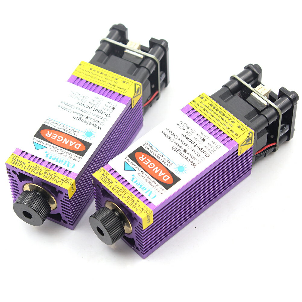 oxlasers 450nm 2.5W 2W點狀藍光激光器可調焦大功率鐳射模組DIY激光雕刻機用鐳射頭帶PWM鐳射發射器