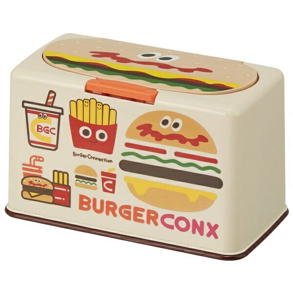 【日本SKATER】漢堡 抗菌 口罩盒 口罩收納盒 Burger Conx