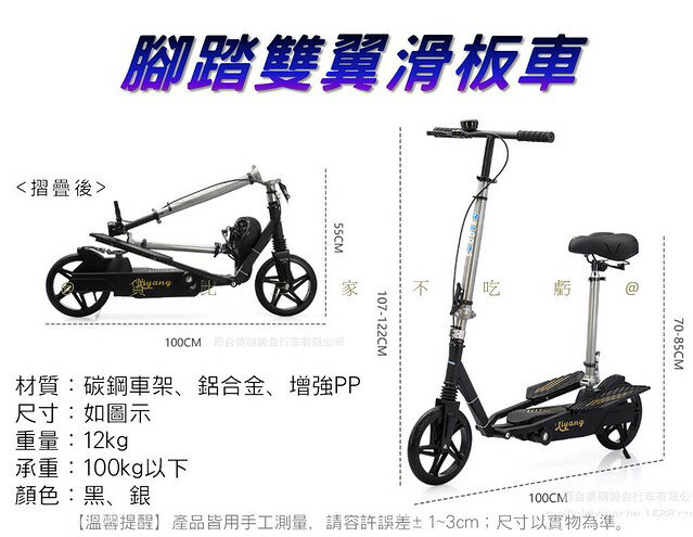 腳踏雙翼滑板車 人力 非電動 代步滑板車 搖擺車 健身腳踏滑板車 二輪代步風火輪 安全 上學 鋁合金 溜溜車 單車 小型
