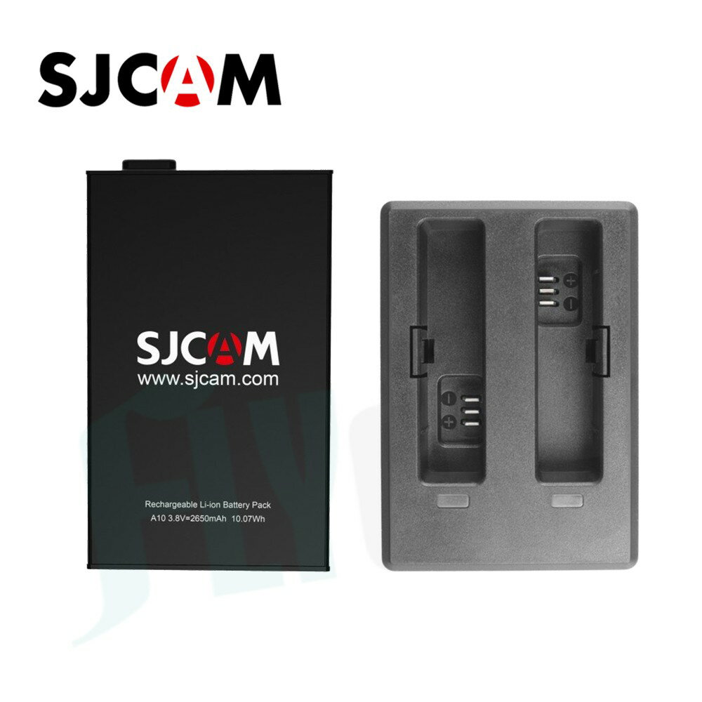 SJCAM A10 周邊配件 電池/雙充/吸盤+車充/背夾