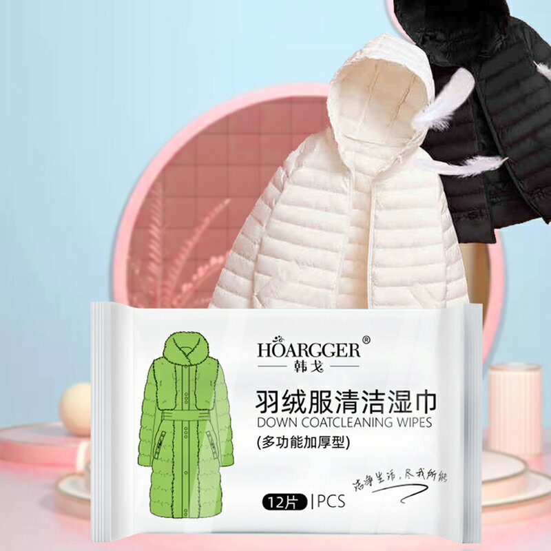 羽絨服 清潔濕巾(12入) 一次性 擦拭巾 濕紙巾【BlueCat】【JG0827】