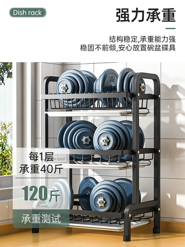 廚房置物架碗碟收納架瀝水架家用多功能放碗盤碗筷碗架收納盒碗櫃