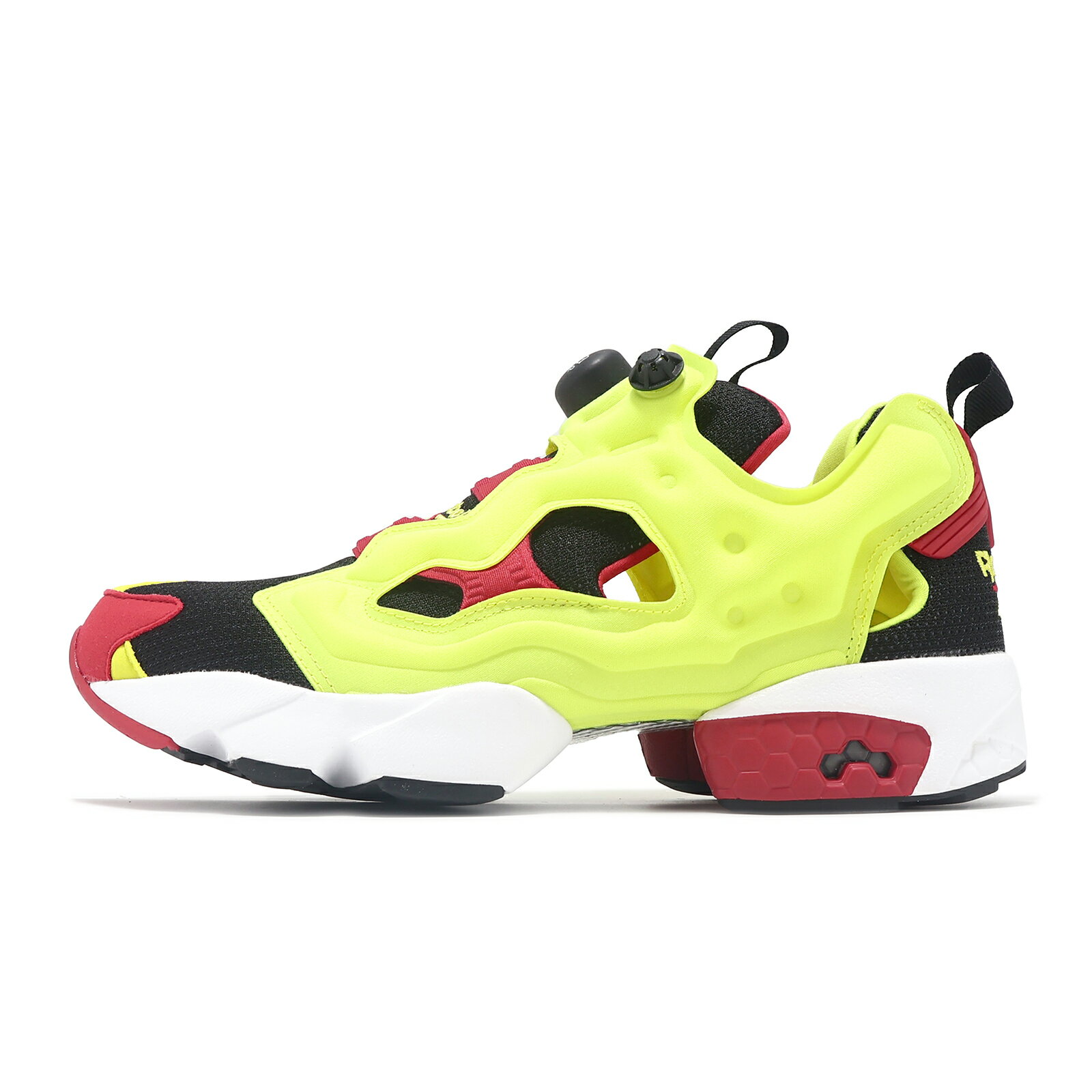 Reebok 休閒鞋 Instapump Fury 94 男鞋 黃紅 Citron 30週年 充氣式 緩衝 休閒鞋