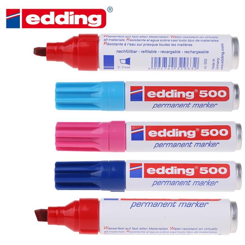 德國 Edding 威迪 500 不易掉色 油性馬克筆記號筆Permanent Marker 斜頭