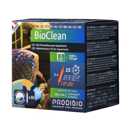 【西高地水族坊】法國 普洛迪​PR967 BIOCLEAN 二合一活菌淨化組30支