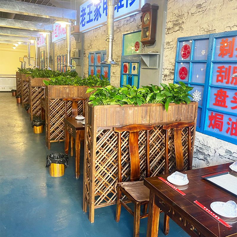 【最低價】【公司貨】防腐木柵欄室內室外木質欄柵裝飾陽臺花園戶外木花架餐廳隔斷圍欄 2