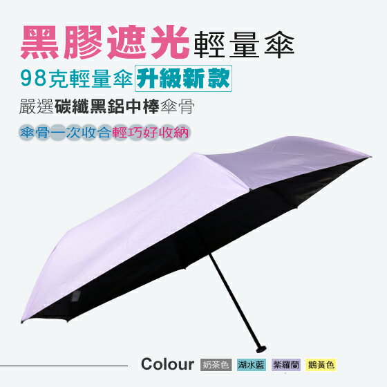 黑膠遮光輕量傘（紫羅蘭） / 抗UV /MIT洋傘/ 防曬傘 /雨傘 / 折傘 / 戶外用品/MOMI宅便舖