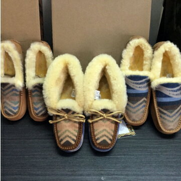 豆豆鞋 羊毛絨平底鞋(單雙)-塗鴉雪地情侶款真皮女鞋子3色72o2【獨家進口】【米蘭精品】