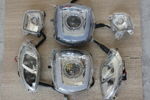 原廠CNSY酷奇S5大燈LED透鏡改裝摩托車CUXI后尾燈前后轉向燈