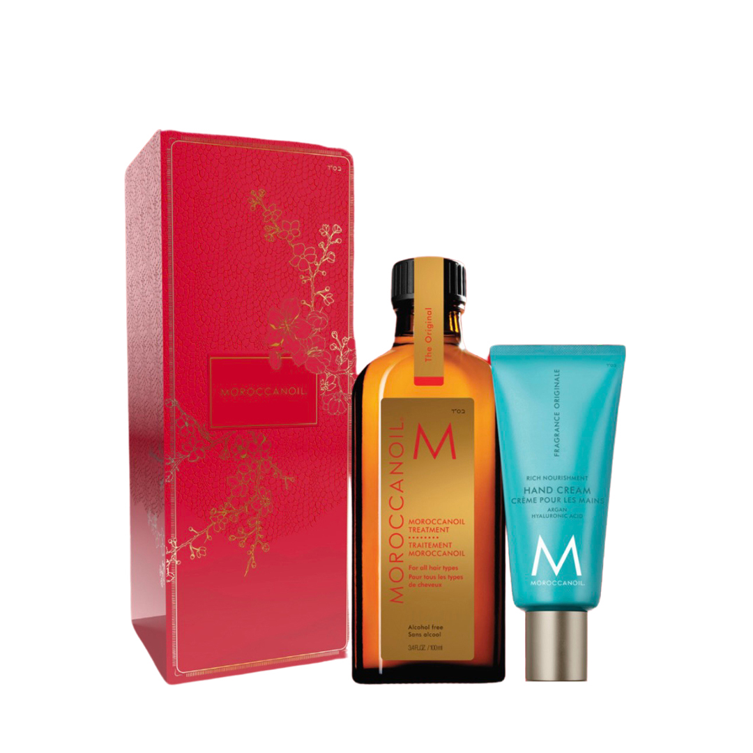 MOROCCANOIL 限定版金囍禮盒(摩洛哥優油100ml+優油經典護手霜40ml)＊夏日微風＊