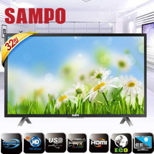 免運費 SAMPO聲寶 32型低藍光系列LED液晶顯示器/電視 EM-32CT16D
