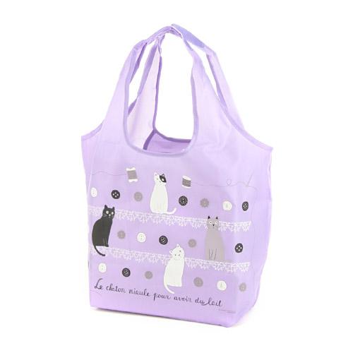 【百倉日本舖】日本進口 貓咪環保購物袋/折疊式購物袋(3色)
