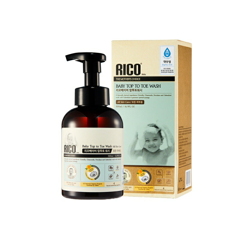 RICO baby 韓國top to toe 寶寶洗髮沐浴慕斯 500ml