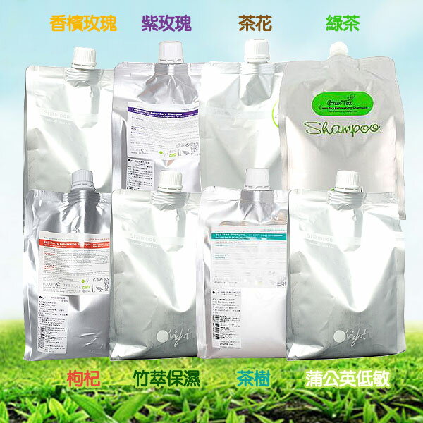 <br/><br/>  歐萊 茶樹/綠茶/香檳玫瑰/紫玫瑰/茶花控油/枸杞/竹萃保濕 洗髮精 環保包 1000ml【特價】§異國精品§<br/><br/>